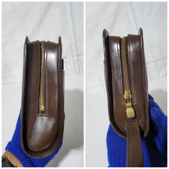 Authentic LOUIS VUITTON Damier Ebene Pochette Saint Louis Clutch Bag Bro… - Picture 5 of 16
